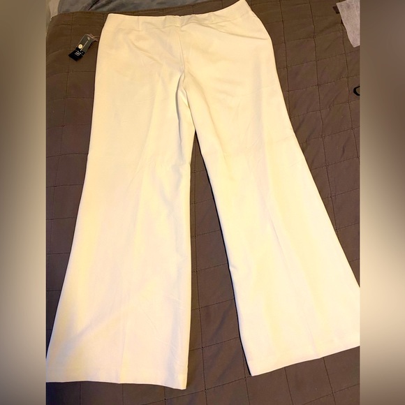 NWT Fully Lined Wide Leg Pants by International Concepts |Size 16 Vanilla color - Picture 6 of 11